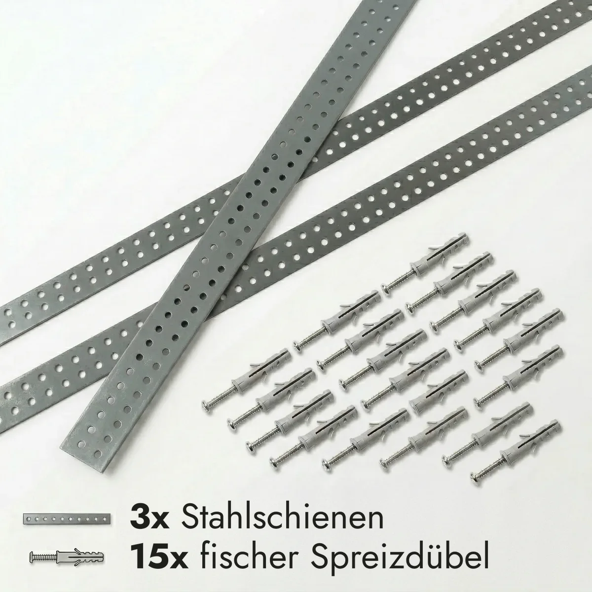 A8P Magnet-Montagesystem: Stahlschienen und Befestigungsset für Altholz-Wandpaneele