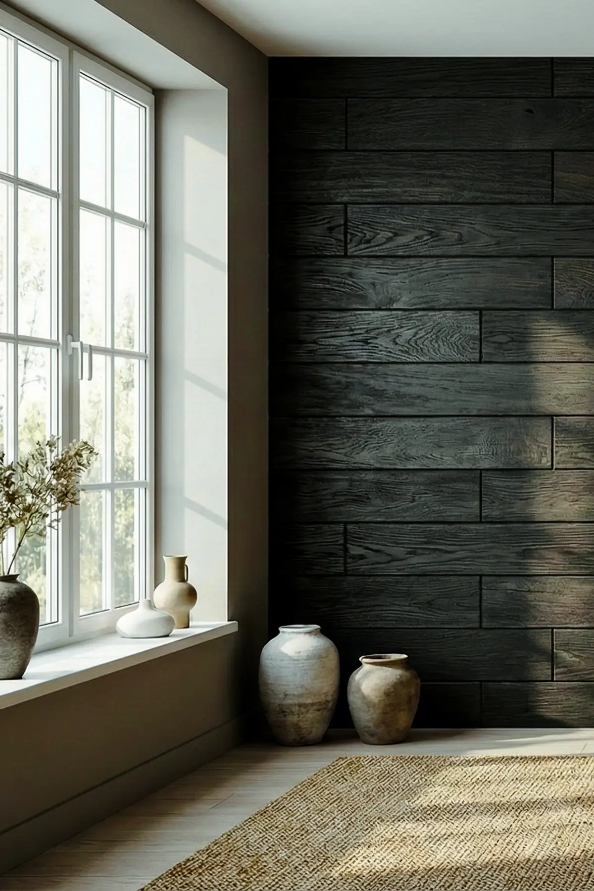 Black Oak Wandpaneele: Visualisierung im Interieur