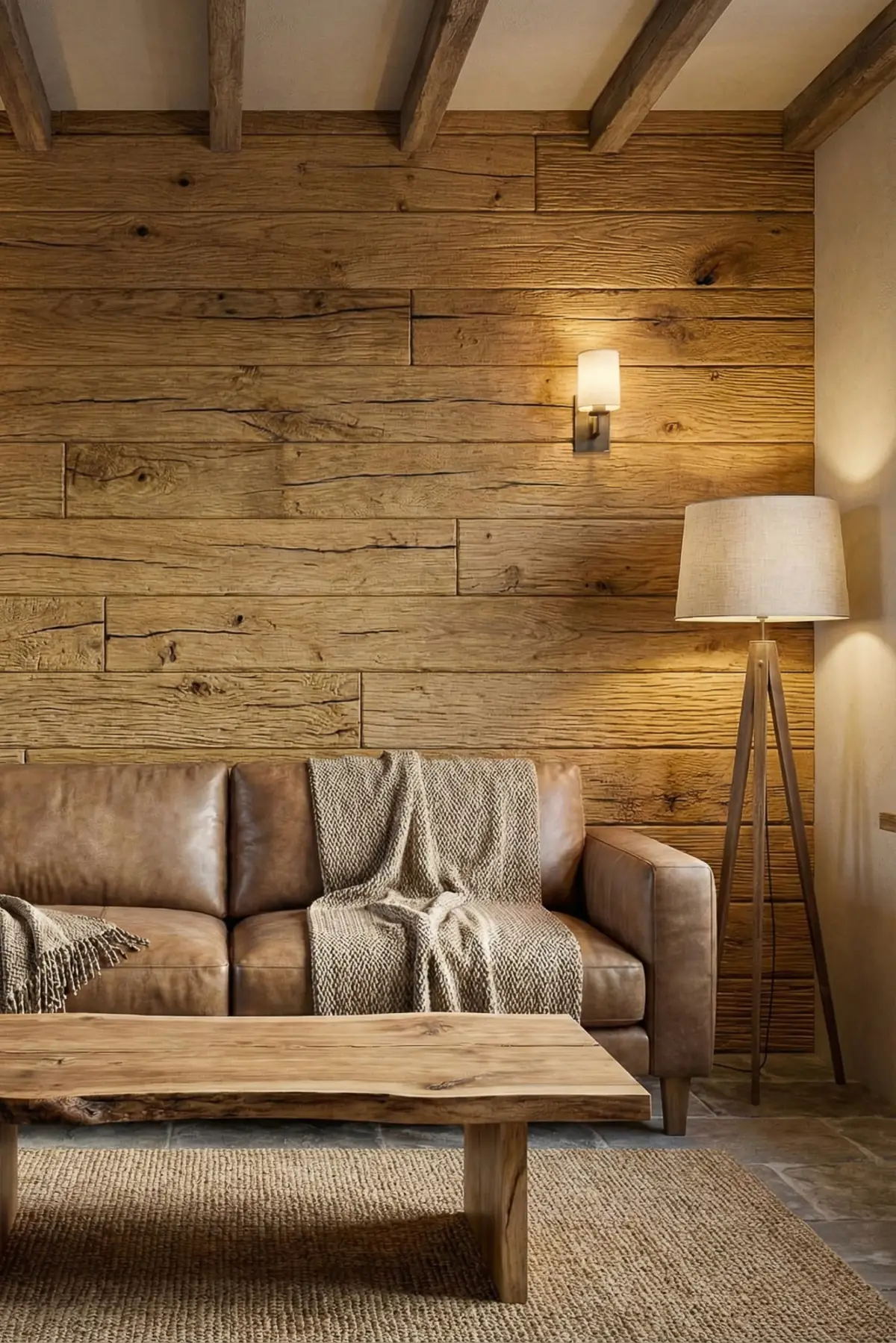 Oil Natural Wandpaneele: Visualisierung im Interieur