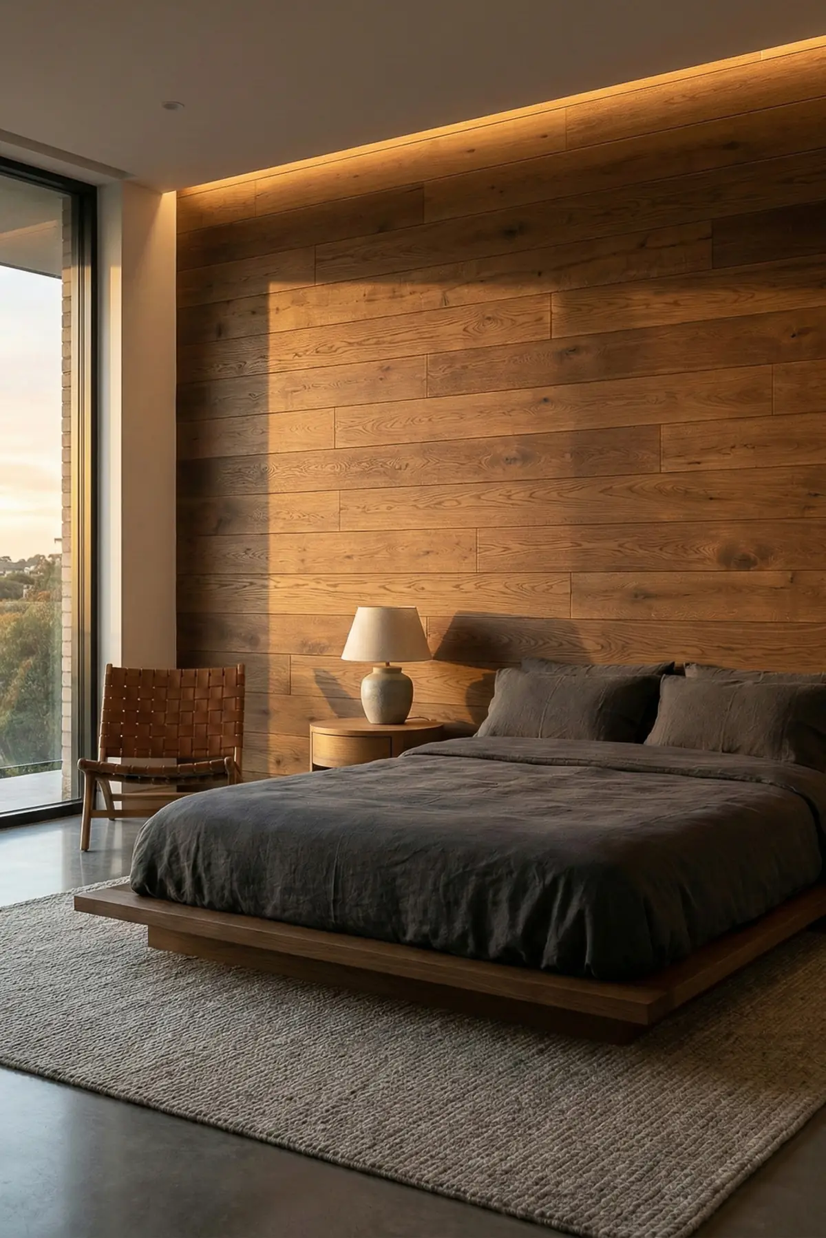 Whisky Oak Wandpaneele: Visualisierung im Interieur
